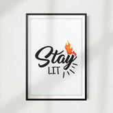 Stay Lit UNFRAMED Print Décor Wall Art