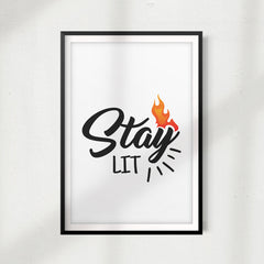 Stay Lit UNFRAMED Print Décor Wall Art