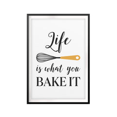 Life Is What You Bake It UNFRAMED Print Décor Wall Art