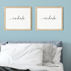 Inhale Exhale Wall Art UNFRAMED Print (2 Pack)