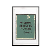 Wisdom Begins In Wonder-Socrates UNFRAMED Print Quote Wall Art