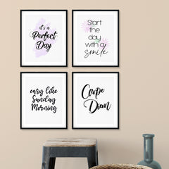Start the Day Right Wall Art UNFRAMED Print (4 Pack)