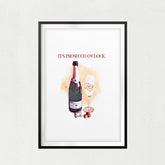 It's Prosecco O'Clock UNFRAMED Print Drinking Wall Art