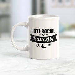 Anti-Social Butterfly Coffee Mug