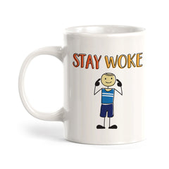 Stay Woke Stick People Design Coffee Mug