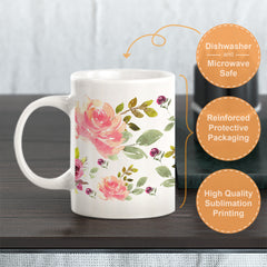 Roses Watercolor Coffee Mug
