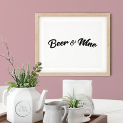 Beer And Wine UNFRAMED Print Food & Drink Decor Wall Art
