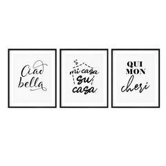 International Home Decor Wall Art UNFRAMED Print (3 Pack)