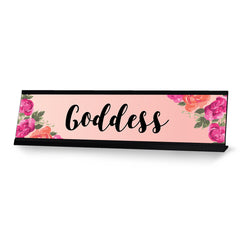 Goddess, Floral Designer Series Desk Sign, Novelty Nameplate (2 x 8")