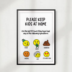 Rest At Home UNFRAMED Print Emoji Wall Art