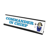 Commander in Chief Female, Stick People Desk Sign, Novelty Nameplate (2 x 8")