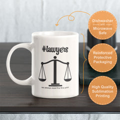 I Always Read the Fine Print #lawyers Coffee Mug