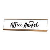 Office Angel Desk Sign, novelty nameplate (2 x 8")