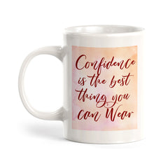 Confidence is the best thing you can wear Watercolor Coffee Mug