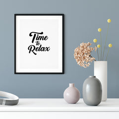 Time To Relax UNFRAMED Print Novelty Decor Wall Art
