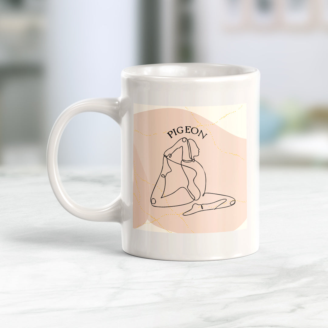 Pigeon Pose Yoga Coffee Mug