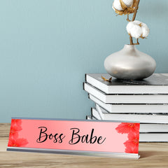 Boss Babe, Rouge Desk Sign (2 x 8")
