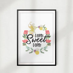 Dorm Sweet Dorm UNFRAMED Print Home Décor, Quote Wall Art