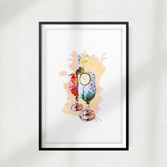 Ornate Cocktails UNFRAMED Print Drinking Wall Art