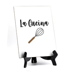 Signs ByLITA La Cucina, Table Sign, 6" x 8"