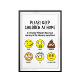 Stay At Home Emoji UNFRAMED Print Emoji Wall Art