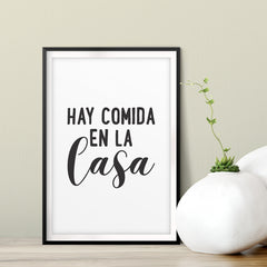 Hay Comida En La Casa UNFRAMED Print Home Decor Wall Art