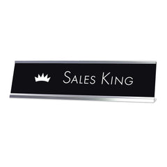 Sales King Desk Sign, novelty nameplate (2 x 8")