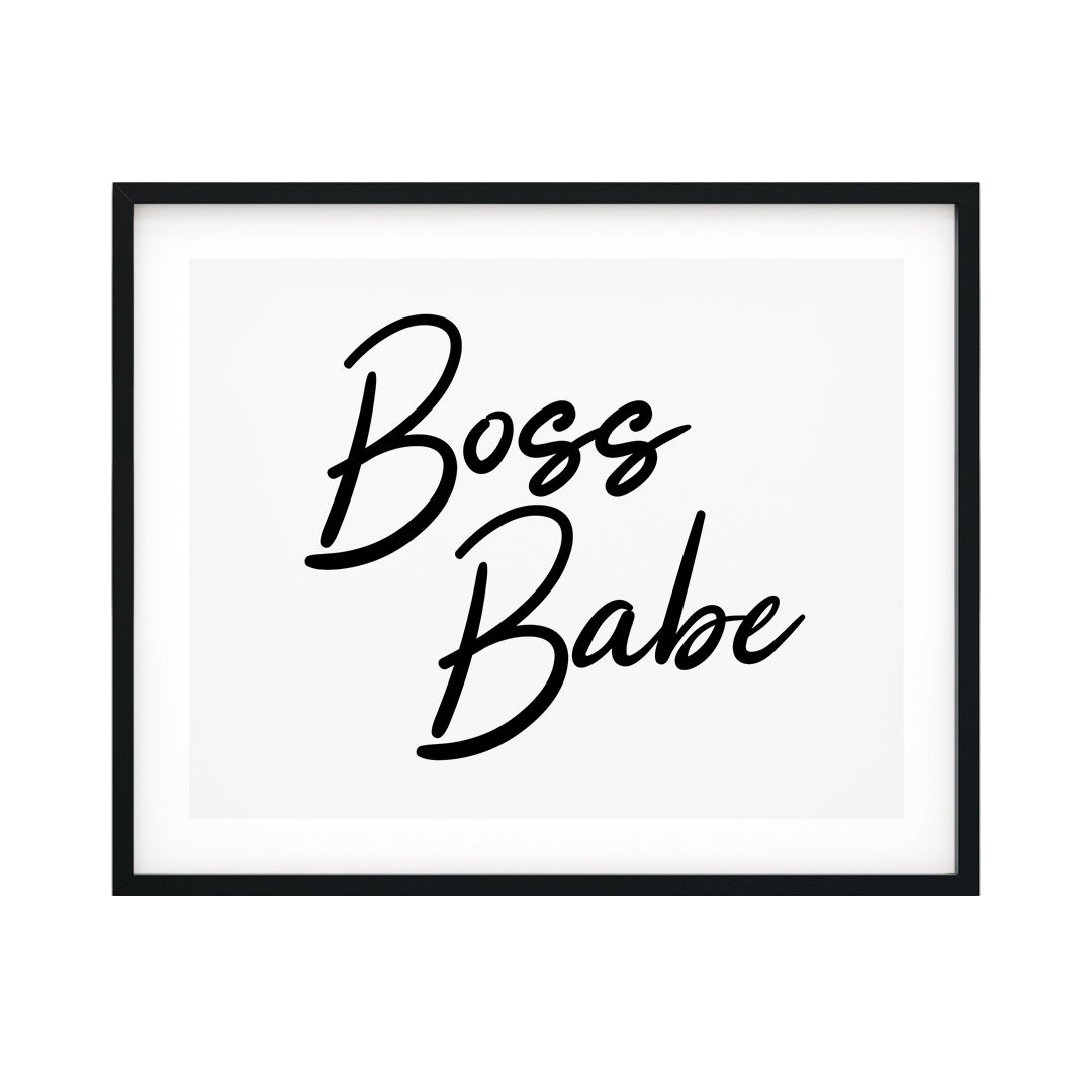 Boss Babe UNFRAMED Print Inspirational Wall Art