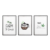 Refined Stoner Wall Art UNFRAMED Print (3 Pack)
