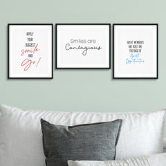 Motivational Reminders Positive Wall Decor UNFRAMED Print (3 Pack)