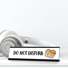 Do Not Disturb Stick People Desk Sign, Novelty Nameplate (2 x 8")