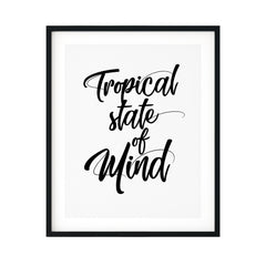 Tropical State Of Mind UNFRAMED Print Novelty Wall Art