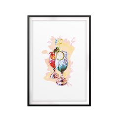 Ornate Cocktails UNFRAMED Print Drinking Wall Art