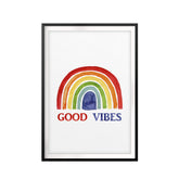 Good Vibes UNFRAMED Print Home Decor Wall Art