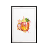 Moscow Mule UNFRAMED Print Drinking Wall Art