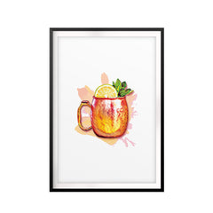 Moscow Mule UNFRAMED Print Drinking Wall Art