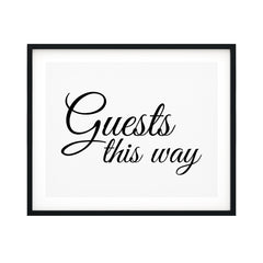 Guests This Way UNFRAMED Print Business & Events D?cor Wall Art