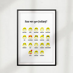 How Are You Feeling Today? UNFRAMED Print Emoji Wall Art