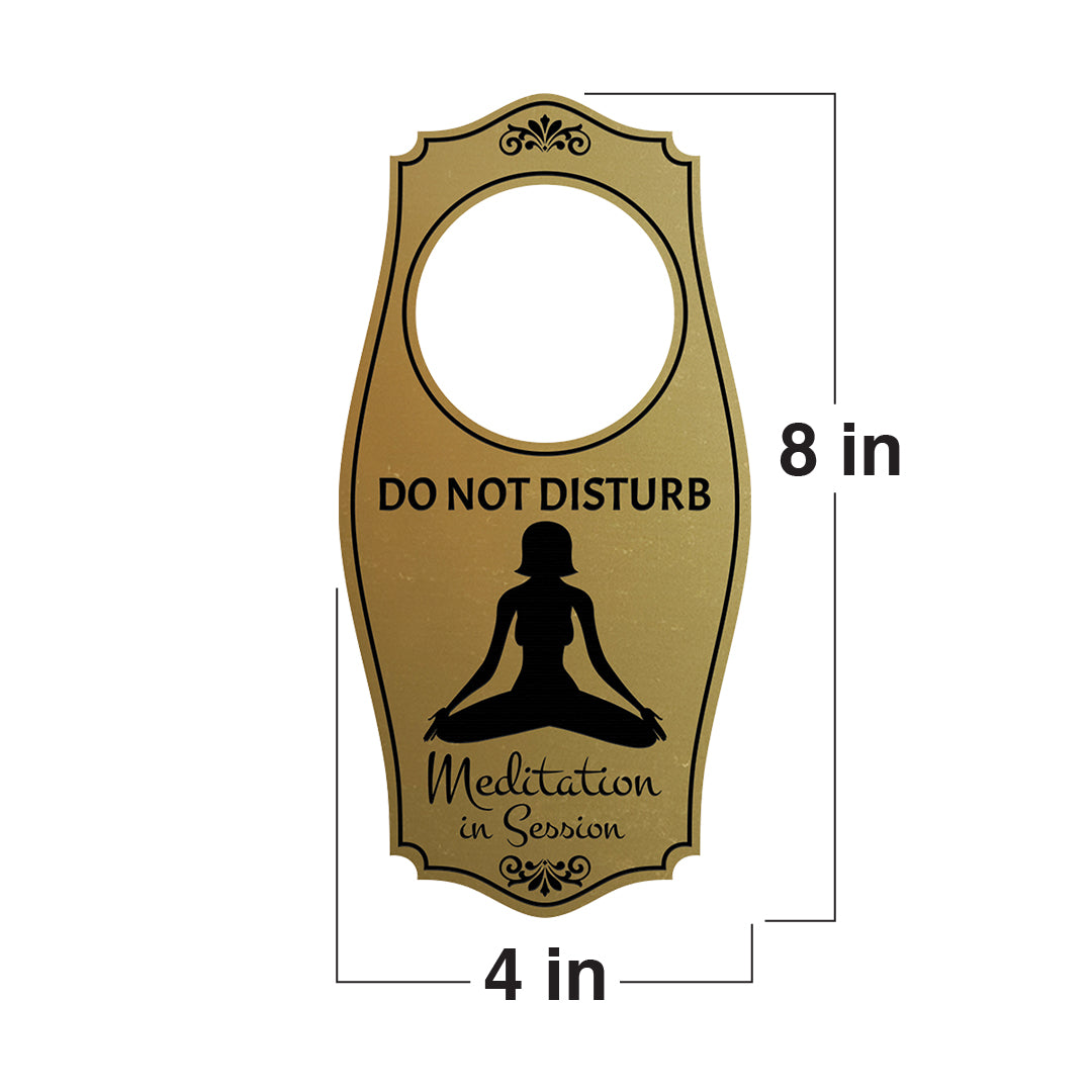 Do Not Disturb Meditation In Session Door Hanger | House or Business Door Sign