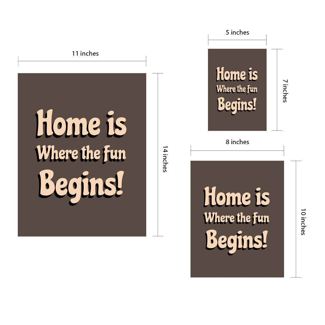 Designs ByLITA Home Is Where The Fun Begins!, Wall Print Art | Family Home Décor