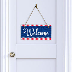 Welcome 5x10 Hanging Plus Wall or Door Sign | USA Home Decor