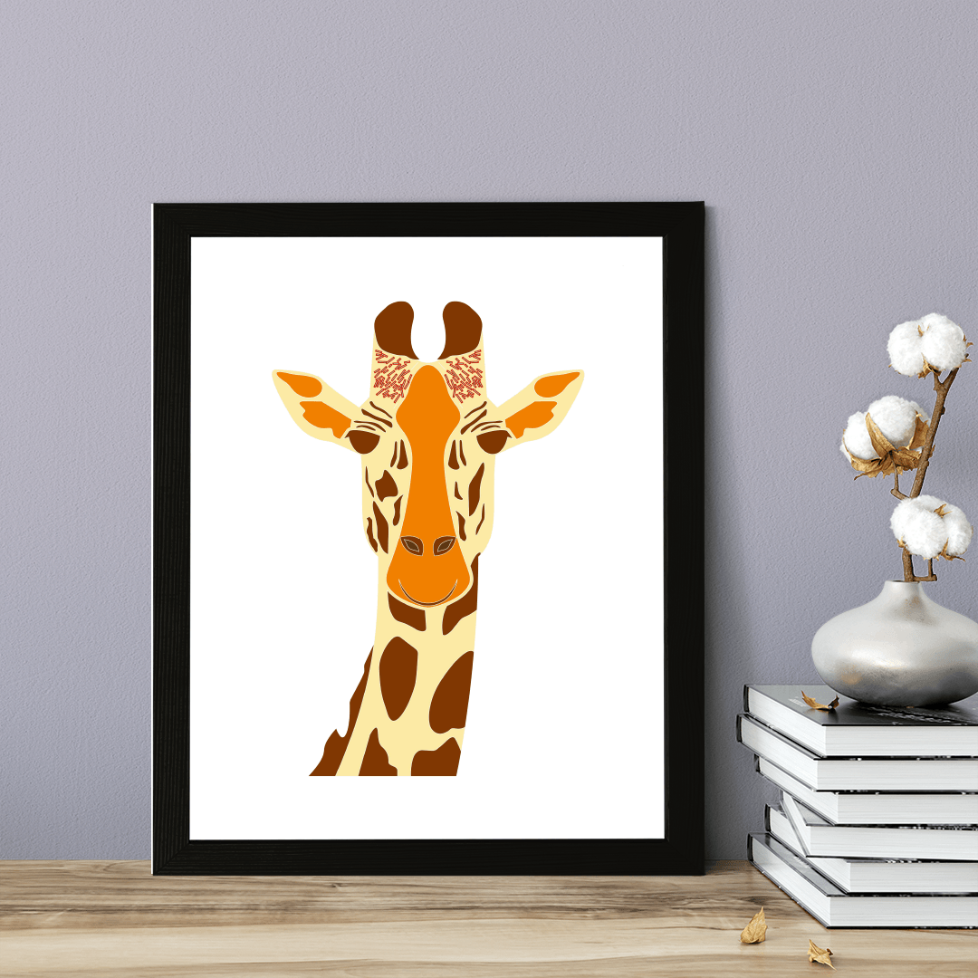Designs ByLITA Giraffe, Wall Print Animals Art | Family Presents | Bedroom | Stylish Kindergarten Decor