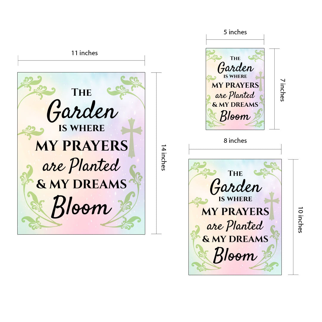 Designs ByLITA The Garden Is Where My Prayers Are Planted & My Dreams Bloom, Wall Print (Framed) | Home Decor