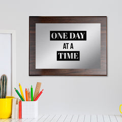 One Day At A Time Decorative Wall Plaque | Easel Mount Option | Inspirational Affirmation Wall Art