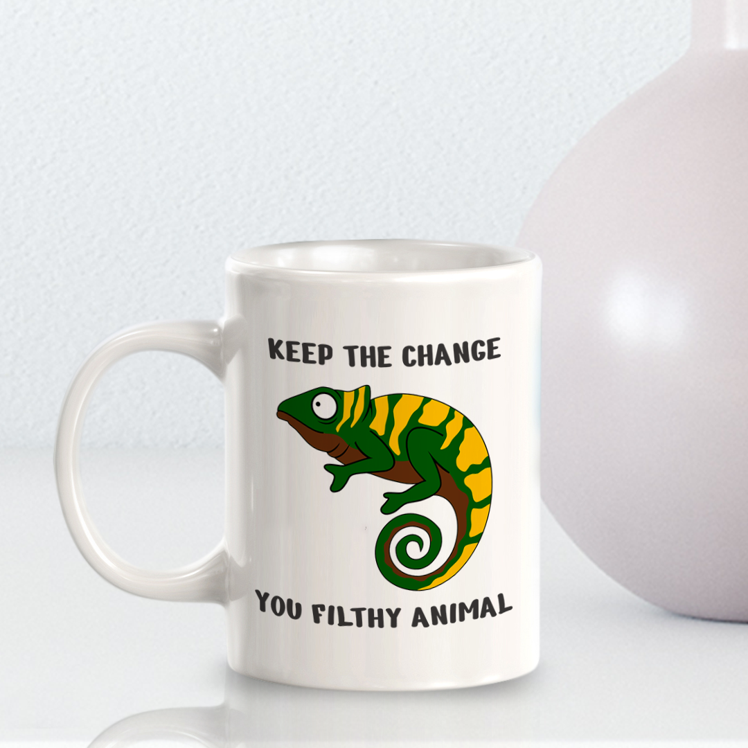 Keep the change you filthy animal 11oz Plastic or Ceramic Coffee Mug | Funny Animal Mugs