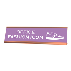 Office Fashion Icon (Sneakers) Desk Sign (2x8")