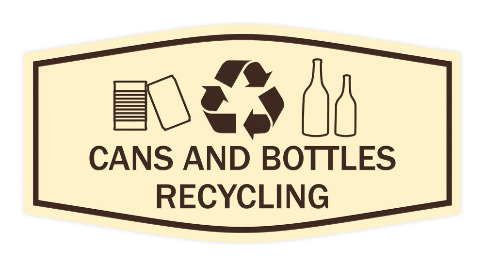 Fancy Cans and Bottles Recycling Wall or Door Sign