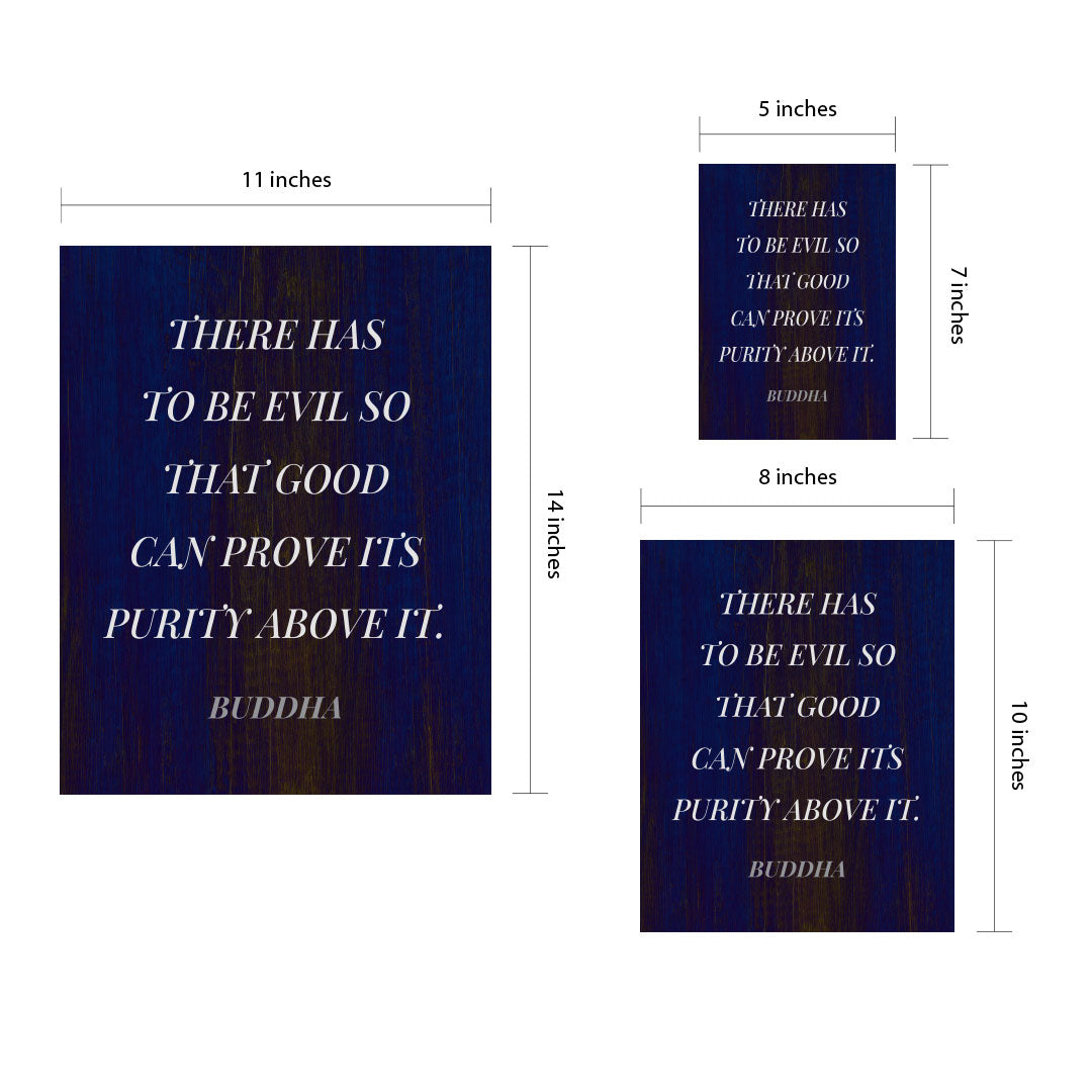 Designs ByLITA There Has To Be Evil So That Good Can Prove Its Purity Above It. Buddha, Framed Wall Art Print | Buddhist Quotes Motivational Decor