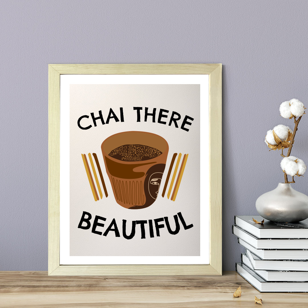 Designs ByLITA Chai There Beautiful, Wall Print Art | Retro Bar Decoration