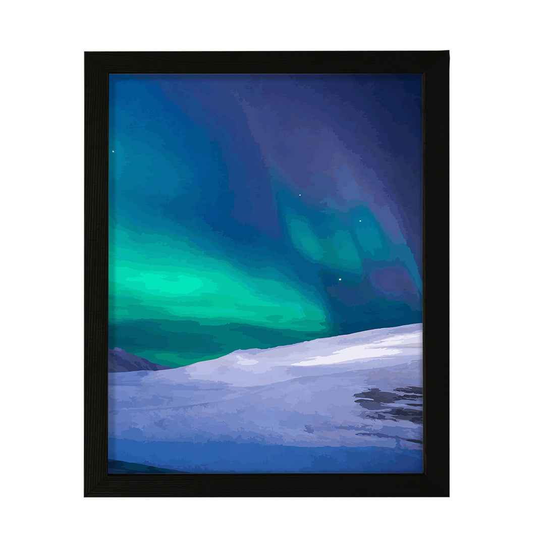 Designs ByLITA Glowing Northern Lights, Wall Print Art | Beautiful Flowers | Stylish Modern Decoration For The Home and Office